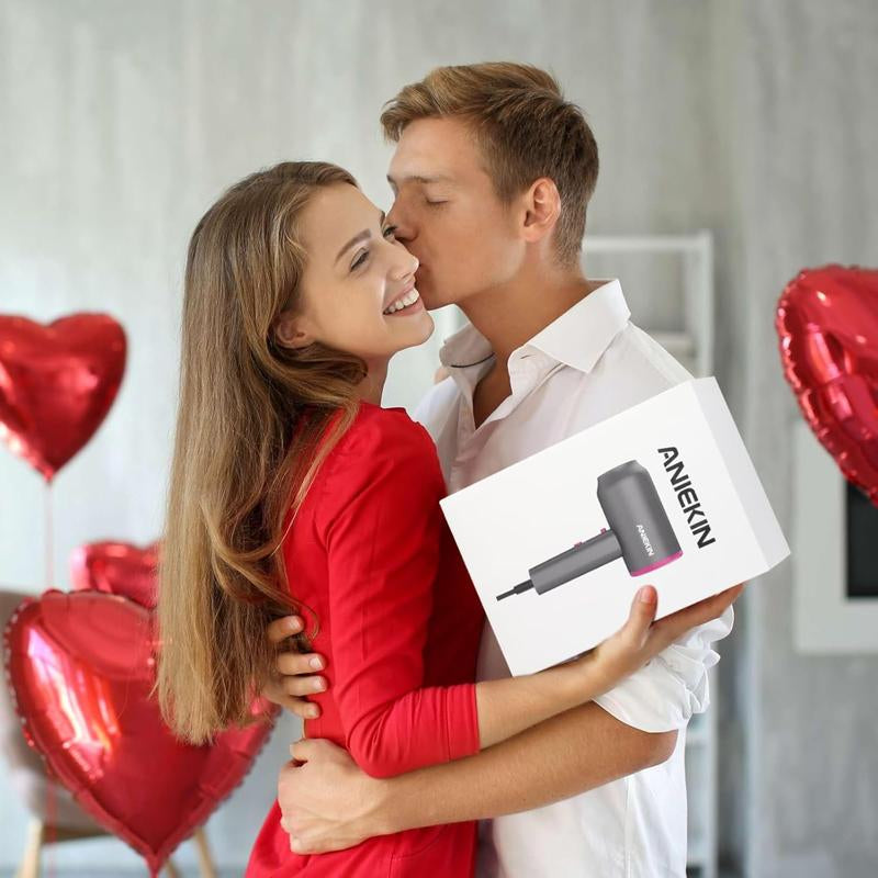 ANIEKIN Hair Dryer, 1875 Watts Fast Drying Blow Dryer with Diffuser and Concentrator, Compact Lightweight Hair Dryer for Women and Men