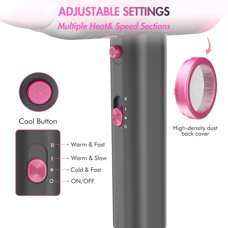 ANIEKIN Hair Dryer, 1875 Watts Fast Drying Blow Dryer with Diffuser and Concentrator, Compact Lightweight Hair Dryer for Women and Men